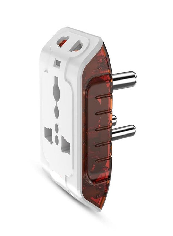COPY LINE Multi-Pin Conversion Plug | 3-Pin Type D Indian Socket Connector, 6A 240V | White, Pack of 3 - Image 3